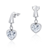 Heartdrop With Funnel Stud Earring STS-3283